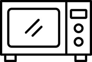 Microwave Line Icon vector