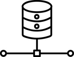 icono de línea de base de datos vector