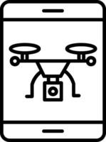 Drone Line Icon vector