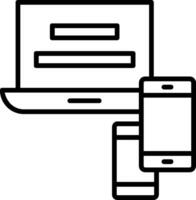 Responsive Website Line Icon vector