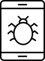 Bug Line Icon vector