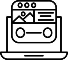 Landing Page Line Icon vector