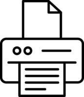 Printer Line Icon vector