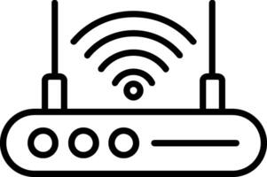 Wifi Router Line Icon vector