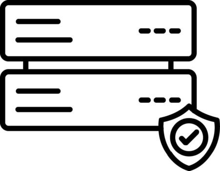 Database Security Line Icon vector