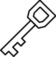 Key Line Icon vector