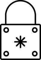 Padlock Line Icon vector