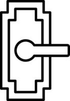 Door Handle Line Icon vector