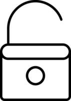 Open Lock Line Icon vector