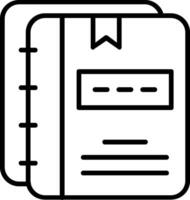 Notebooks Line Icon vector