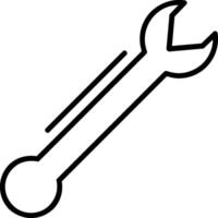 Lug Wrench Line Icon vector