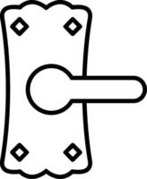 Door Handle Line Icon vector