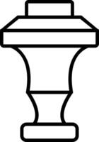 Curtain Top Line Icon vector