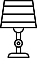 icono de línea de lámpara vector
