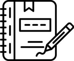 Notebook Line Icon vector