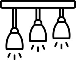 Lamp Line Icon vector