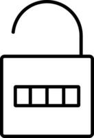 Lock Line Icon vector