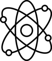 Atom Line Icon vector