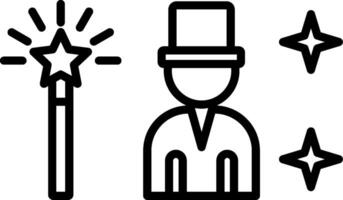 Magician Line Icon vector