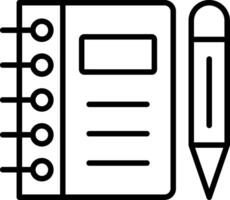 Notebook Line Icon vector