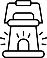 Lantern Line Icon vector