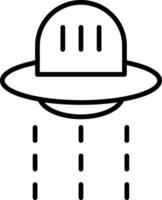 Ufo Hunter Line Icon vector