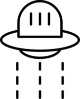 Ufo Hunter Line Icon vector