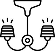 Lamp Line Icon vector