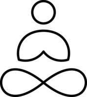 Yoga Line Icon vector