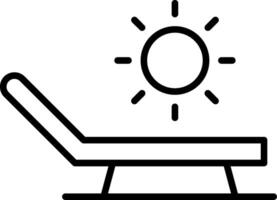 Sunbathing Line Icon vector