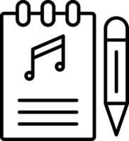 Songwriter Line Icon vector