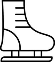 Ice Skating Line Icon vector