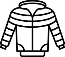 icono de línea de chaqueta vector