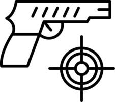 Shooting Line Icon vector