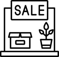 Garage Sale Line Icon vector