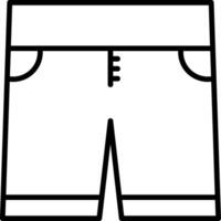 icono de línea de pantalones cortos vector