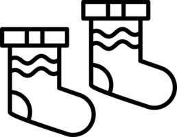 Socks Line Icon vector