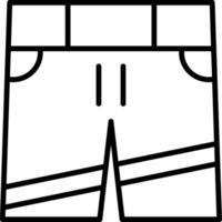 icono de línea de pantalones cortos vector