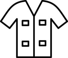 icono de línea de camisa vector