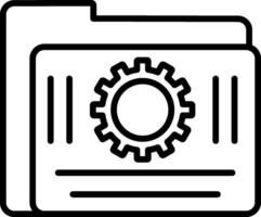 Folder Management Line Icon vector