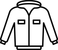 icono de línea de chaqueta vector