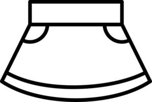 Skirt Line Icon vector