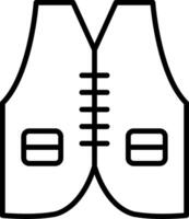 Vest Line Icon vector