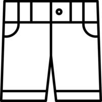 icono de línea de pantalones cortos vector