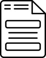 Document Line Icon vector