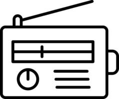 Radio Line Icon vector