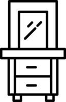 Dresser Line Icon vector