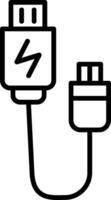 Usb Connection Line Icon vector