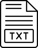 texto archivo línea icono vector