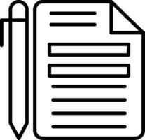 Document Line Icon vector